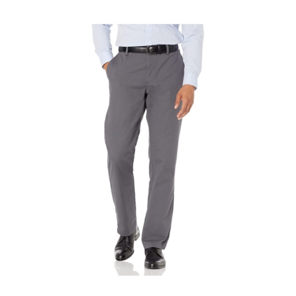 Amazon Essentials Flat Front Straight Fit, Grey